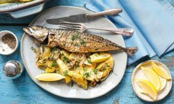 Скумбрия с картошкой в духовке, пошаговый рецепт с фото на 1750 ккал