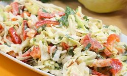 Салат из свежей капусты с болгарским перцем