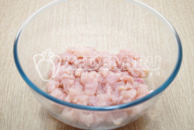 Измельченное куриное филе с сыром