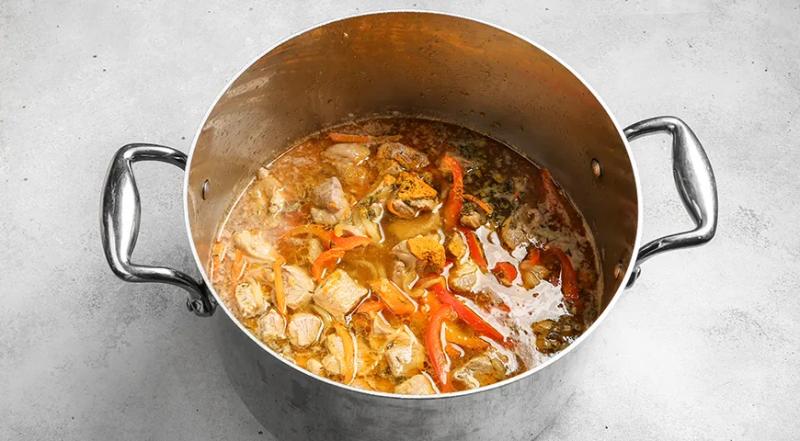 тушеная картошка со свининой, пошаговый рецепт и фото, 528 ккал