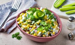 Салат с кукурузой и огурцом, пошаговый рецепт с фото на 94 ккал