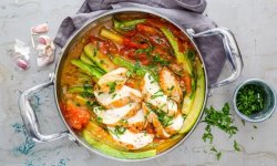 Тушеные кабачки с курицей, пошаговый рецепт с фото на 368 ккал